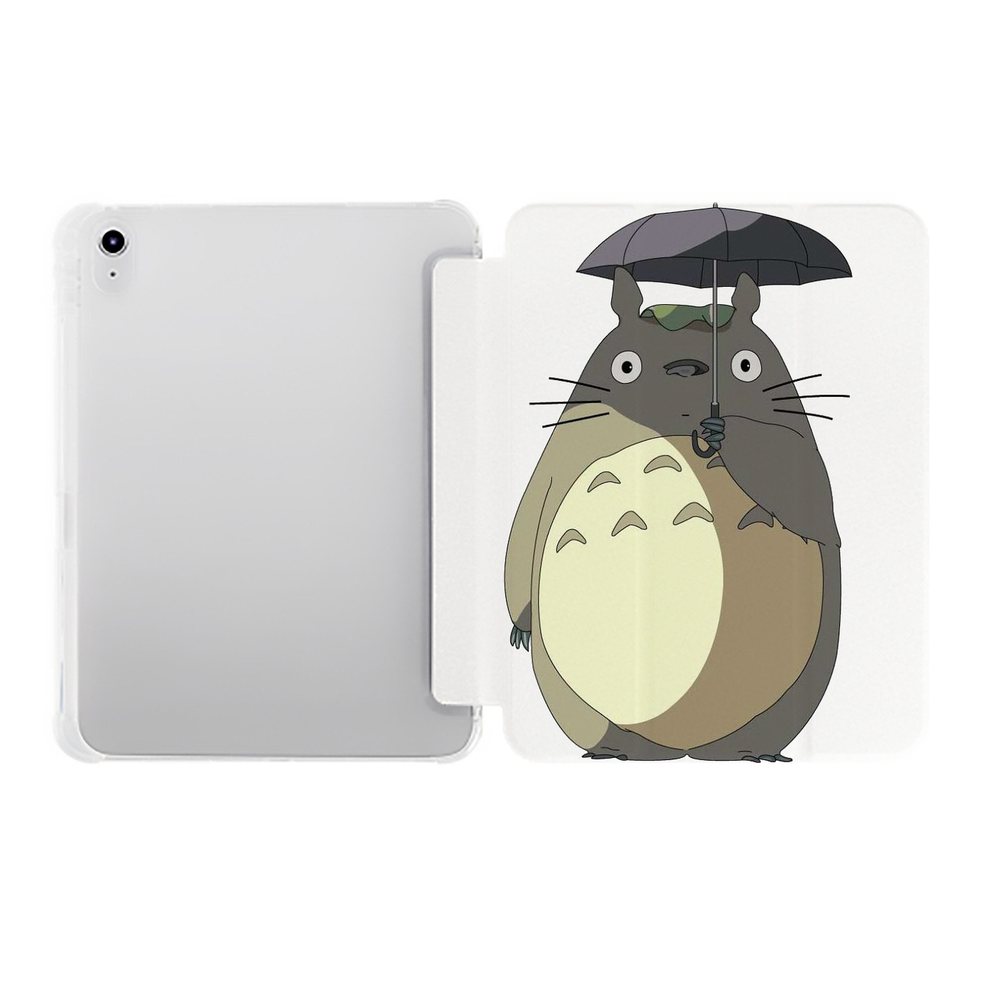 （画像用） となりのトトロ 草壁メイ 草壁サツキ My Neighbor Totoro Satsuki Kusakabe Mei Kusakabe IPad ケース ペン収納付き 三つ折りスタンド PUレザー×シリコン 対応機種9.5/10.5/10.9インチ